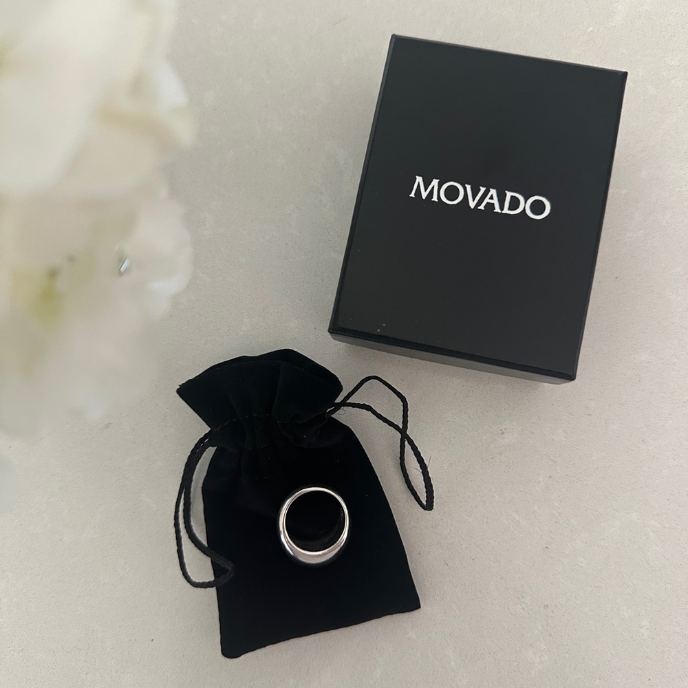 Movado Sterling Silver Ring with original box